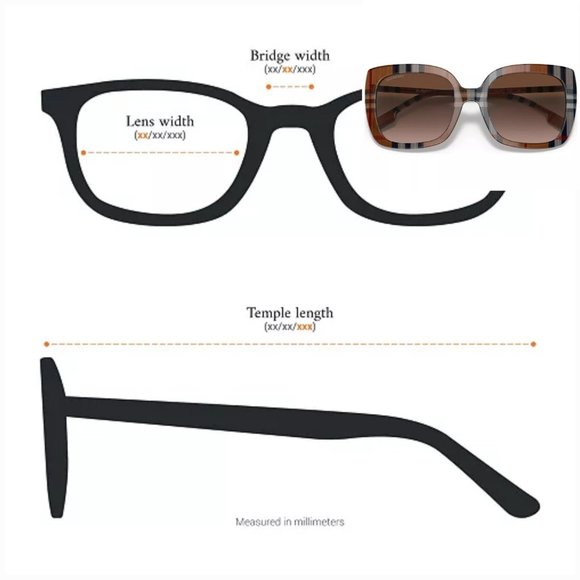 BURBERRY 'CAROLL' SQUARE LENS FULL~RIM SUNGLASSES SIGNATURE BRITISH CHECKERED - Picture 15 of 16